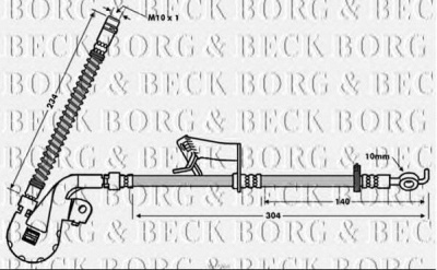 BORG & BECK bbh7764 -  Тормозной шланг
